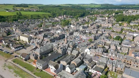 Stonehaven Scotland by drone Stock Footage 246381346