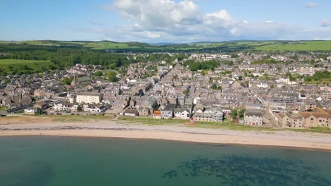 Stonehaven Scotland by drone Stock Footage 246381479