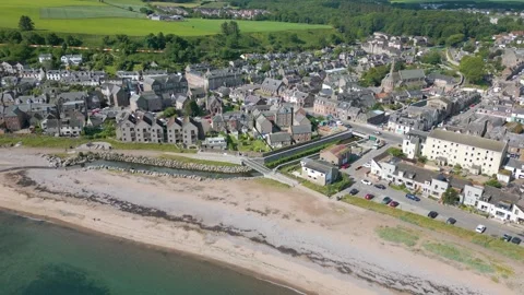 Stonehaven Scotland by drone Stock Footage 246381531