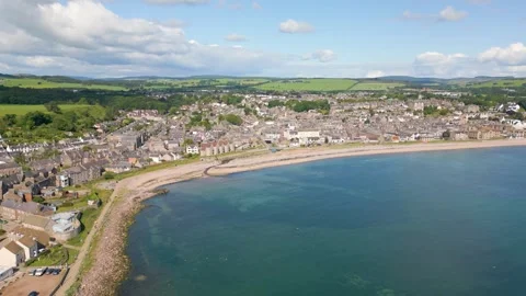 Stonehaven Scotland by drone Stock Footage 246381871