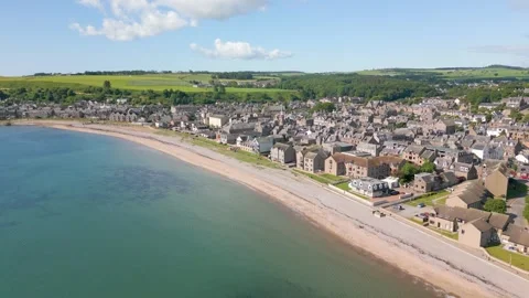 Stonehaven Scotland by drone Stock Footage 246382138