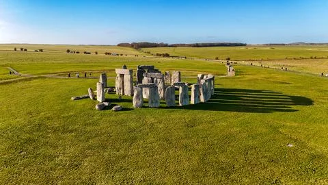 Stonehenge bathed in Sunshine Stock Photos