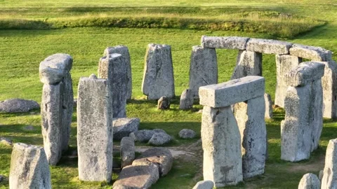 Stonehenge Close-Up Amazing Drone View Zoomed In, Drone 4K  Stock Footage 331739813