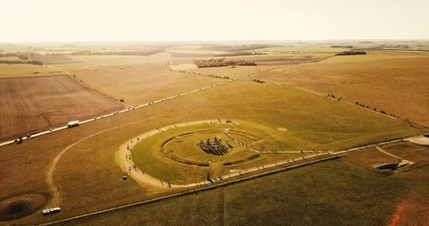 Stonehenge by drone - 4K Stock Footage 97762705