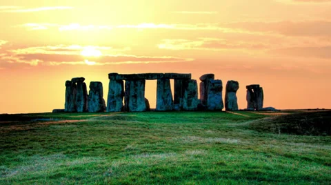Stonehenge evening timelapse 1 Stock-Footage 35275604