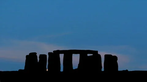 Stonehenge full moon Stock Footage