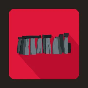 Stonehenge icon in flat style Stock Illustration