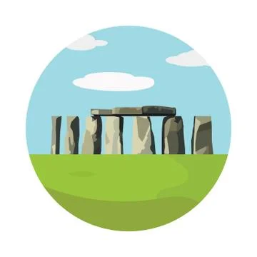 Stonehenge icon isolated on white background. Vector illustration Stock Illustration
