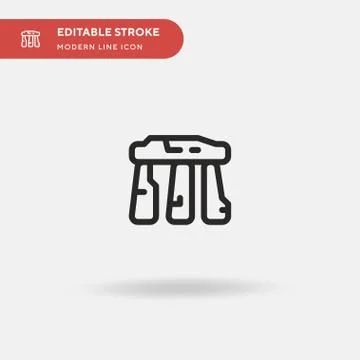 Stonehenge Simple vector icon. Illustration symbol design template for web mo Illustrazione stock