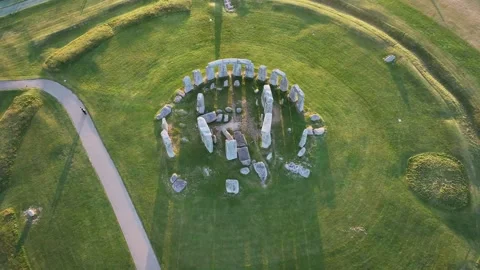 Stonehenge Summer Solstice, Revealing Epic Drone Clip, 4K  Stock Footage 331739720