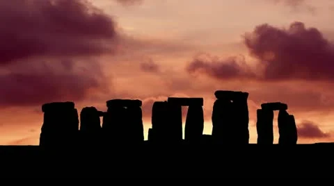 Stonehenge Sunset Video stock 20434713