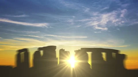 Stonehenge at  Sunset Stock Footage 50503985