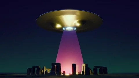 Stonehenge UFO Stock Footage 263088258