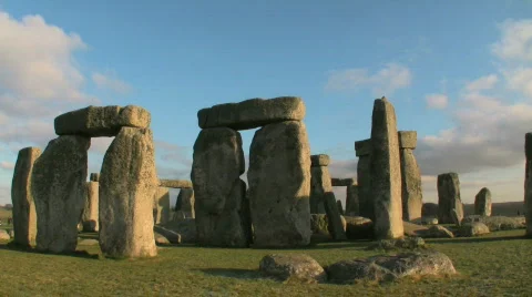 Stonehenge in Wiltshire, England Stock Footage
