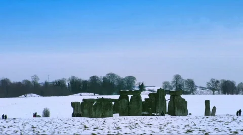 Stonehenge winter timelapse 스톡 동영상 321028