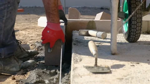 Stonemason Working in Construction 動画素材 222829988