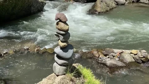 Stones and river Stock Footage 156368283
