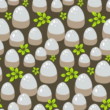 Stones and rocks on ground pattern Stock Illustration