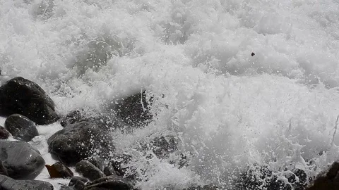Stones and surf Stock Footage 104702482