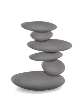 Stones in balanced pile イラスト素材