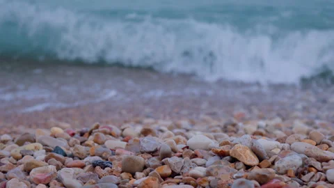 Stones on Balearic seashore. Stock Footage 274206206