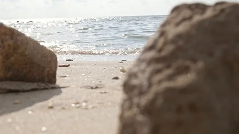 Stones on the beach Video stock 92921486
