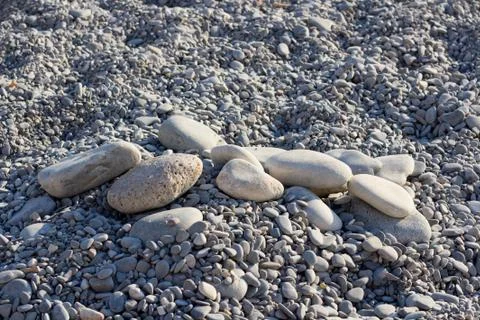 Stones on the beach of nice Stock Photos