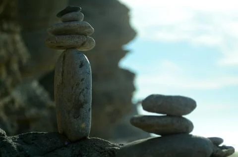 Stones on a beach Stock Photos