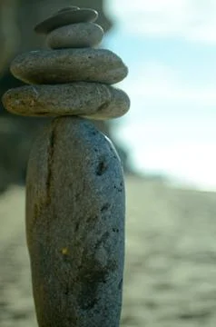 Stones on a beach Stock Photos