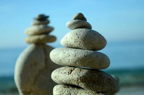 Stones on a beach Stock Photos
