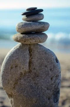 Stones at the beach Stock Photos