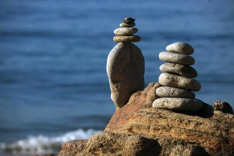 Stones at the beach Stock Photos