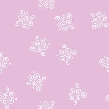 Stones boho line seamless pattern Illustrazione stock