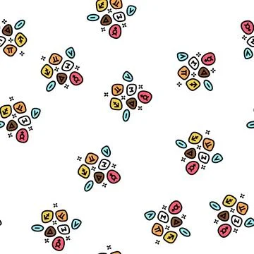 Stones boho vector seamless pattern Illustrazione stock