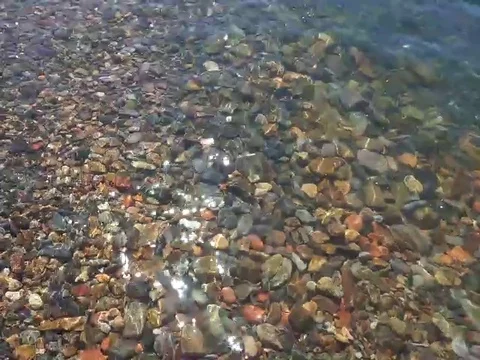 The stones on the bottom. Vídeo Stock 107344007