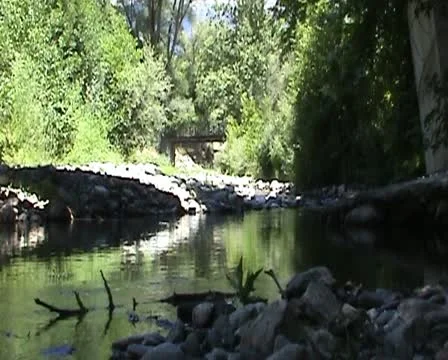 Stones fall in a stream of water Видео 21331341