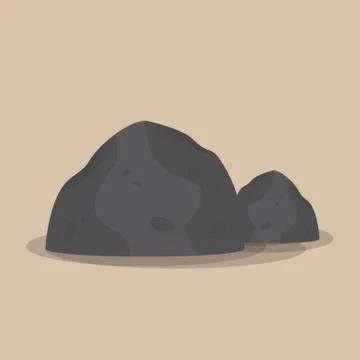 Stones in flat style Stock Illustration