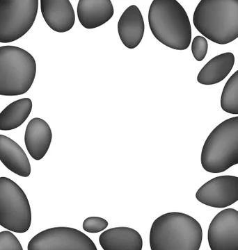 Stones like frame isolated on white Stock Illustration