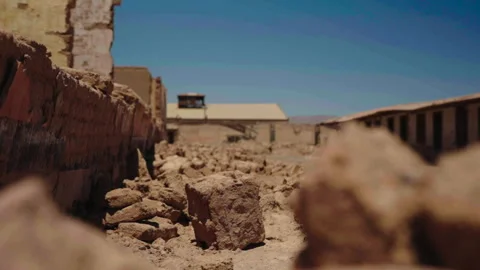 Stones on ground with ruins background and right Vídeos de archivo 337874719