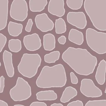 Stones handdrawn seamless brown pattern. Vector illustration. イラスト素材