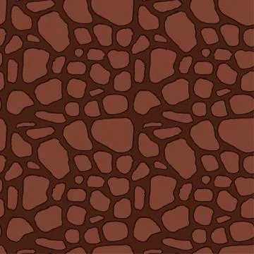 Stones handdrawn seamless brown pattern. Vector illustration. イラスト素材