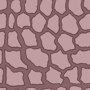 Stones handdrawn seamless brown pattern. Vector illustration. Stock Illustration