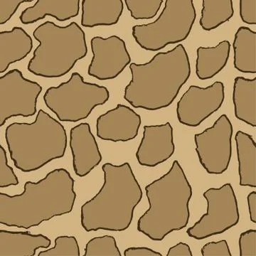 Stones handdrawn seamless brown pattern. Vector illustration. Illustrazione stock