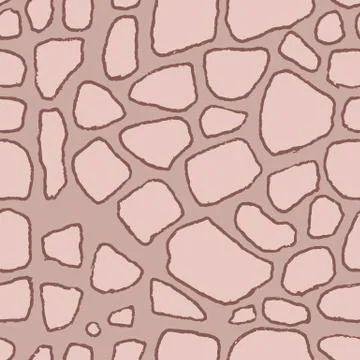 Stones handdrawn seamless brown pattern. Vector illustration. イラスト素材