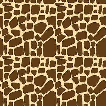 Stones handdrawn seamless brown pattern. Vector illustration. Stock Illustration