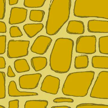 Stones handdrawn seamless brown pattern. Vector illustration. Stock Illustration