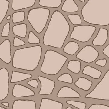 Stones handdrawn seamless brown pattern. Vector illustration. イラスト素材