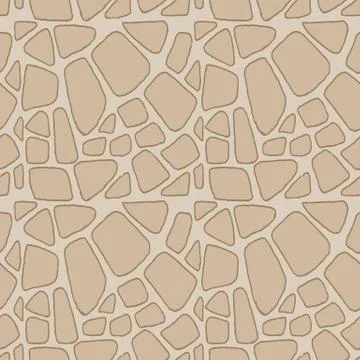 Stones handdrawn seamless brown pattern. Vector illustration. Stock Illustration