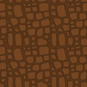 Stones handdrawn seamless brown pattern. Vector illustration. Illustrazione stock
