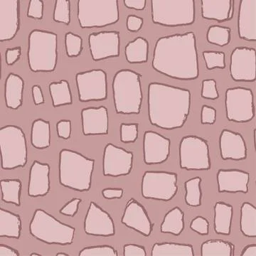 Stones handdrawn seamless brown pattern. Vector illustration. イラスト素材
